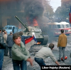 Столкновения у здания Чешского радио. Прага, 21 августа 1968 года